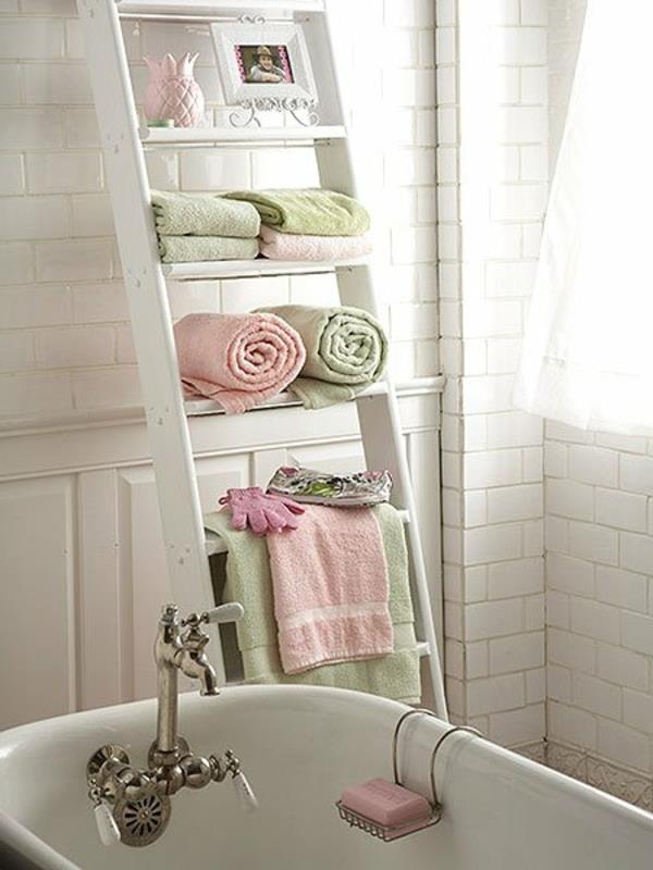vonios kambario rankšluosčių laikiklis-gana baltos kopėčios