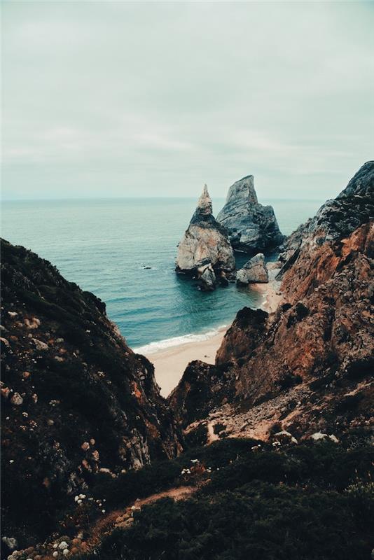 Portugalija - gražiausios nuotraukos pasaulyje, japoniškas kraštovaizdis, gražiausias paplūdimio peizažas su uolomis