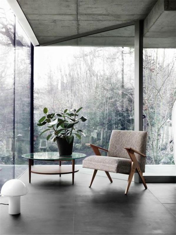 cam içinde-du-lino-gris-salon-belle-vue-sehpa-tablo