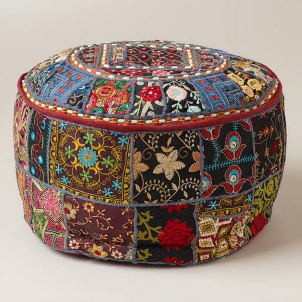 bogato okrašen-maroški pouf