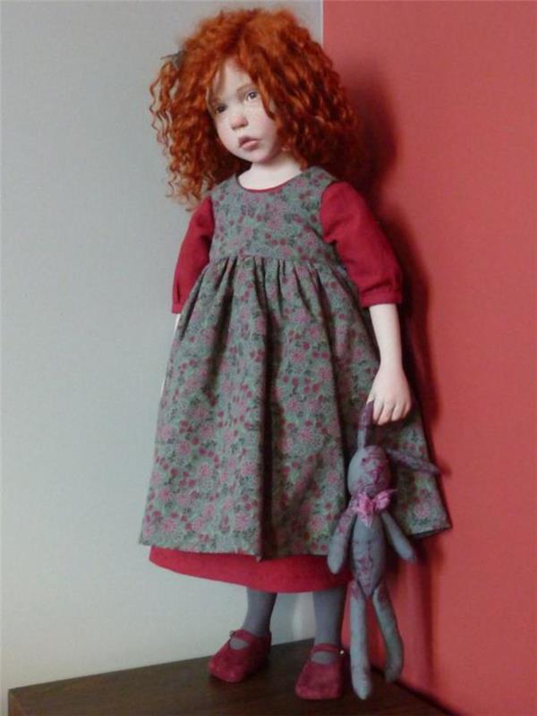 realistinės-lėlės-raudoni plaukai-nuostabios-meno-lėlės