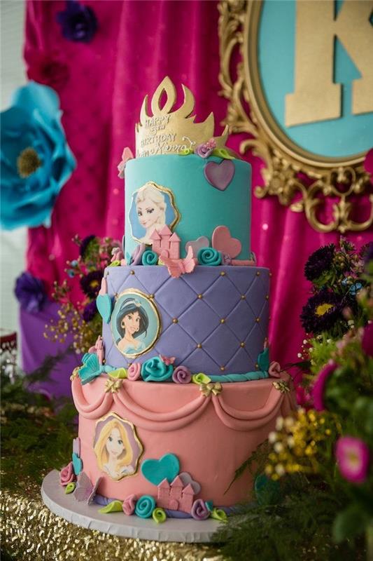 Gražios princesės torto idėja princesės gimtadienio torto paruošimas Šaldytas disnėjus