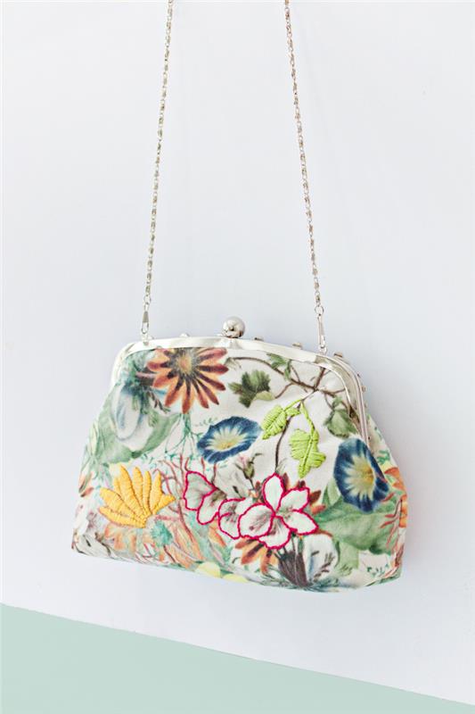 Çiçek çanta diy tarzı kese basit fikir, trendy kumaş çanta modelleri 2019 yaz