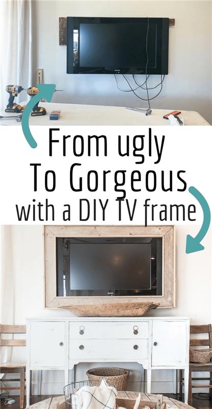 kolay diy iç tasarım projesi tv dolabı küçük alan diy panel şifoniyer beyaz ahşap aksan