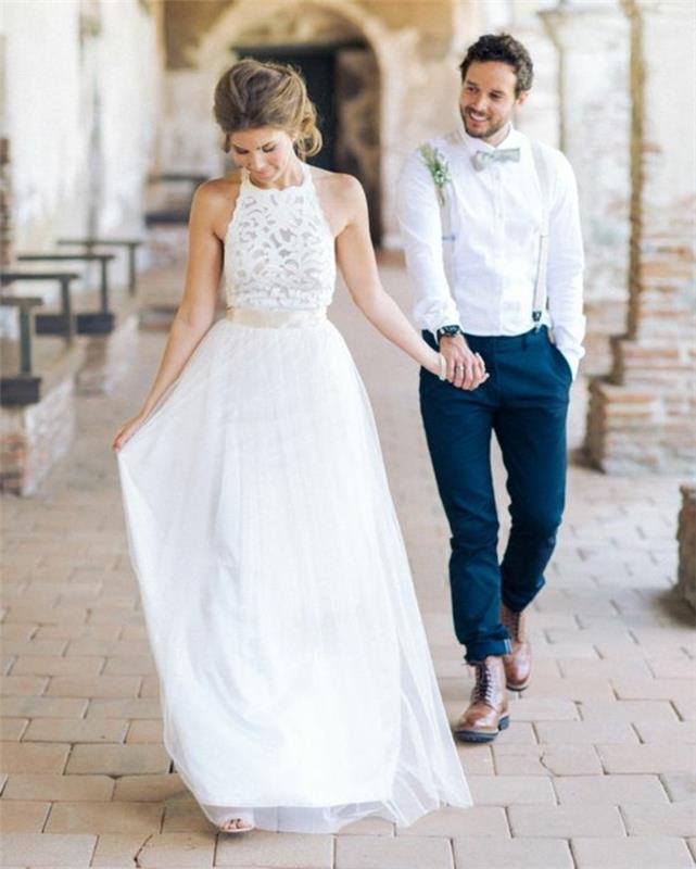 un'idea per vestito uomo original matrimonio e giovanile con camicia bianca e suspender