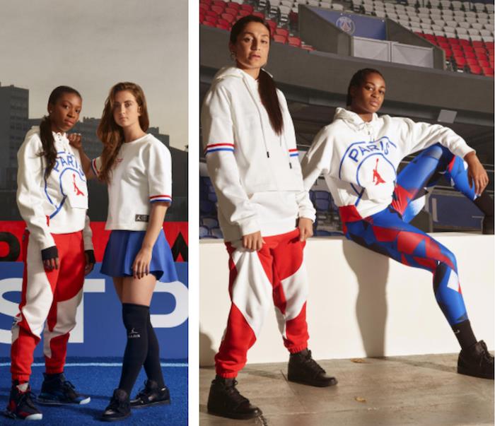 Duo PSG x Jordan predstavlja novo kolekcijo za ženske, ki sta jo predstavili Nadia Nadim in Marie-Antoinette Katoto