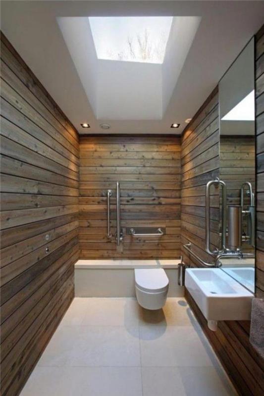 strešno okno-kopalnica-stenske obloge-les