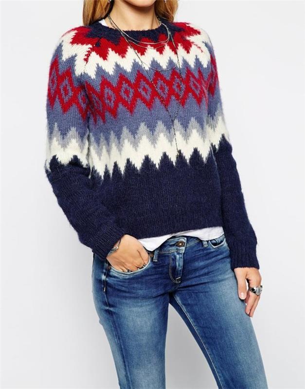 megztinis-modelis-žakardas-moteris-megztinis-papa-noel-megztinis-žakardas