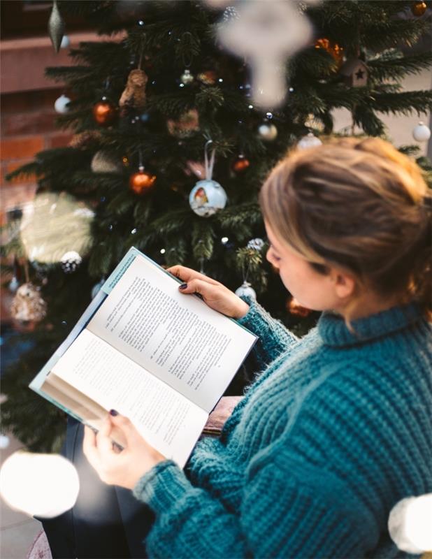 madinga eglutės dekoravimo idėja papuošti kalėdinį skaitymo kampą, skaitymo tapetą ir eglutę