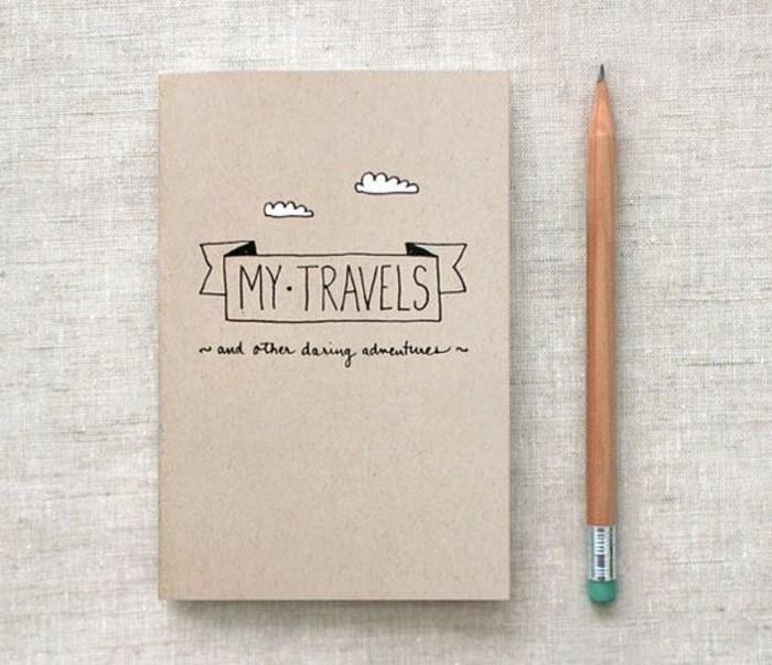 quaderno-di-viaggio-copertina-carta-riciclata-disegno-matita-scritta-nuvole-idea-decorazione
