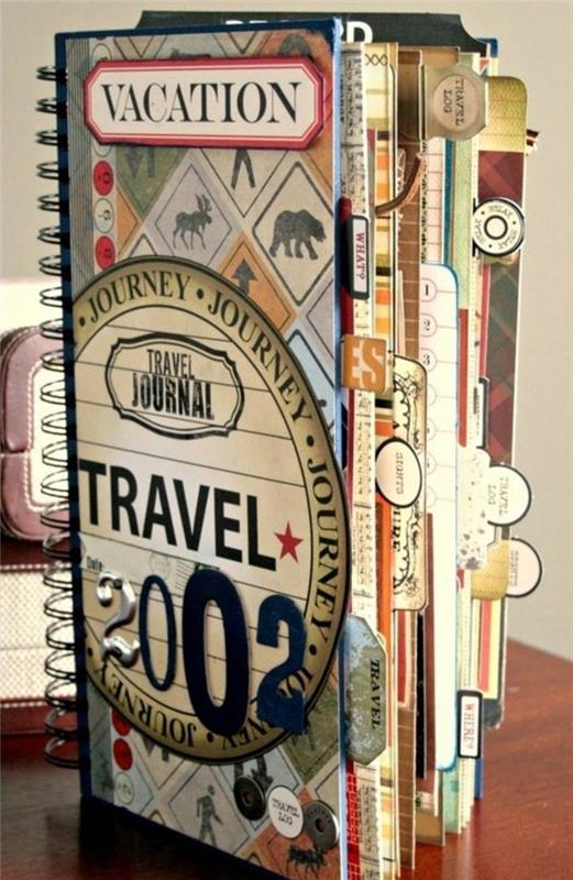 quaderno-di-viaggio-copertina-rigida-kolaž-DIY-segnalibro-immagini-foto-vacanze