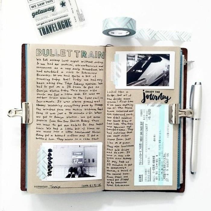 quaderno-di-viaggio-idea-decorazione-foto-kolaž-foto-biglietti-cartoline-nastro-adesivo-colorato-penna-fermacarte
