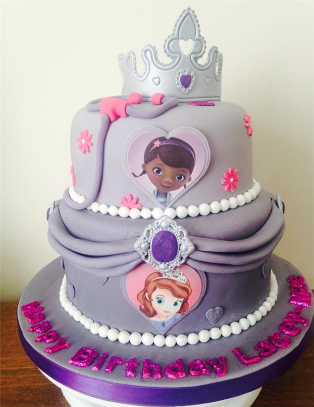 Princesės pyragas princesės pilies grindų tortas „Disney“ gardi pilis