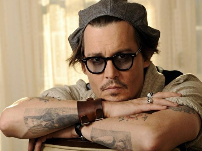 Boynun arkası adam dövme fikirleri erkekler dövme adamı Johnny Depp