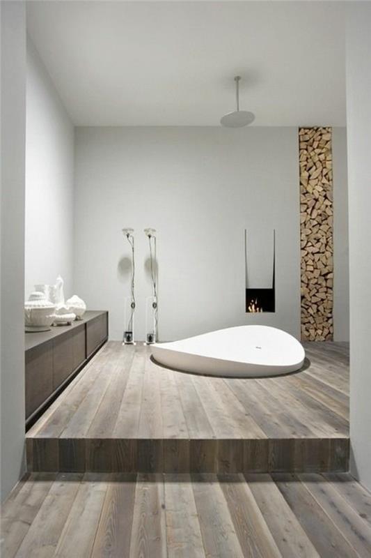 düzensiz kenarlı beyaz küvetli inci grisi banyo grimsi PVC plakalar