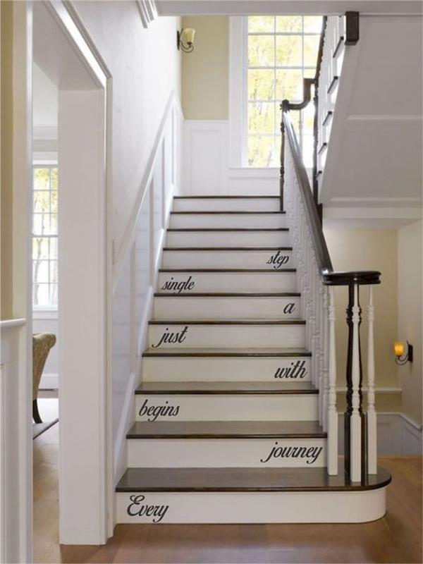 v kakšno barvo stopnišče pobarvati bele stene lesene stopnice nalepke na dvižnih vratih v kakšno barvo pobarvati stopnišče