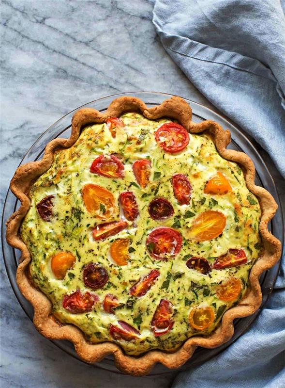 recept za quiche iz bučk in paradižnika, kako kuhati bučke, preprosta ideja obroka na osnovi bučk