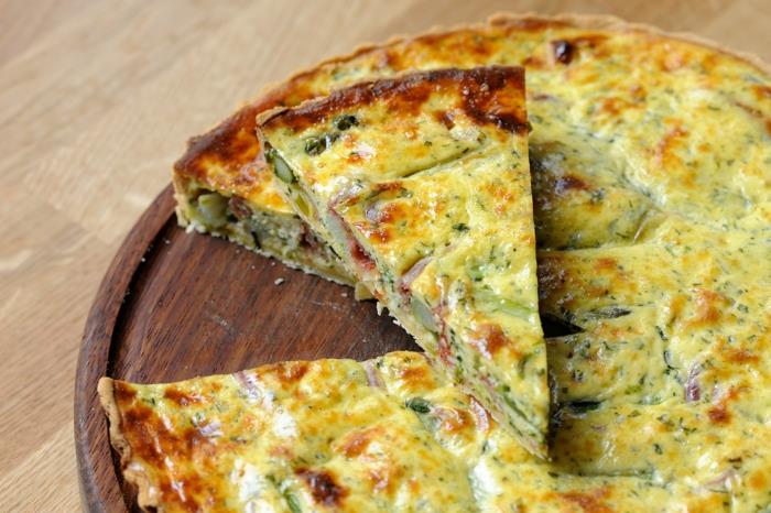 špargljevi quiche, češnjevec, velikonočni recept, primeren za velikonočno predjed, ideja za pascal meni