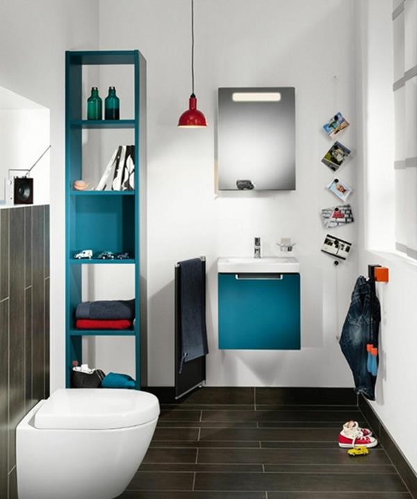 omarice za kopalnico-shranjevanje-modre barve