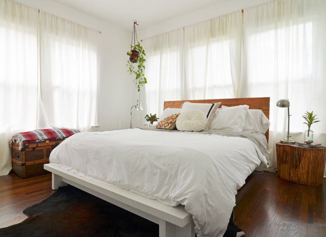 Plantas en el interior del dormitorio.