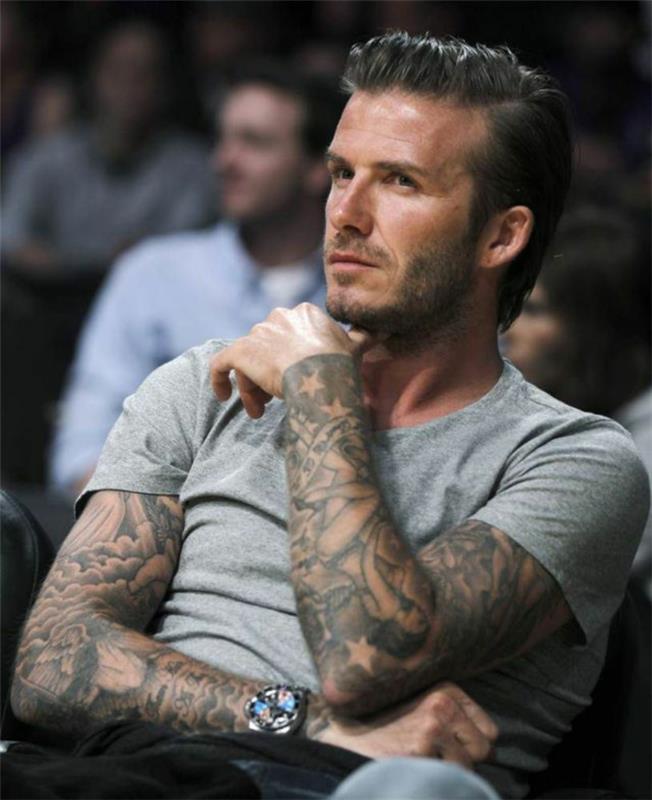 En güzel dövmeler erkek modeli dövme koruma sembolü David Beckham manşet armadillo