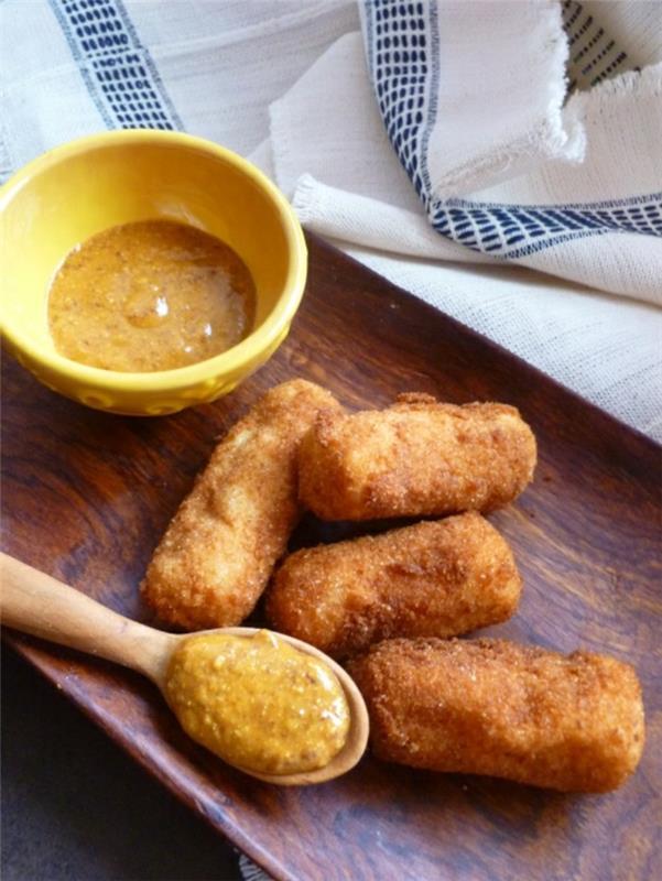 recept-s-krompirjem-kroketom-z-gorčično omako