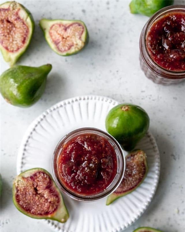 recept za domačo marmelado iz zelenih fig z vanilijo in limono