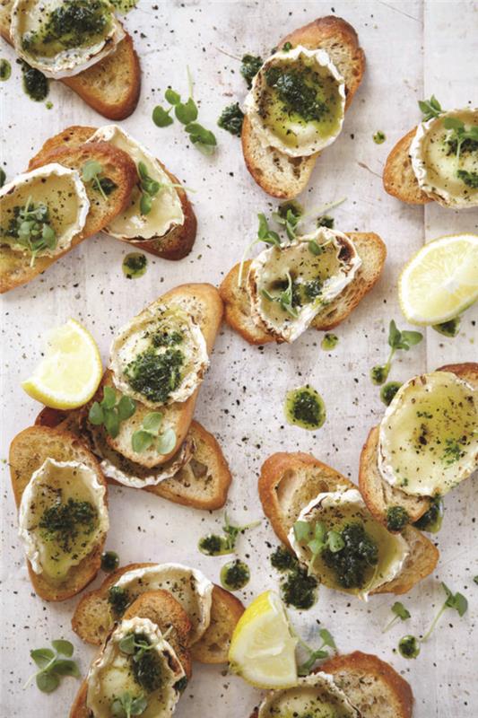 hızlı ve kolay akşam yemeği meze tarifi, fırında ızgara keçi peynirli bruschetta