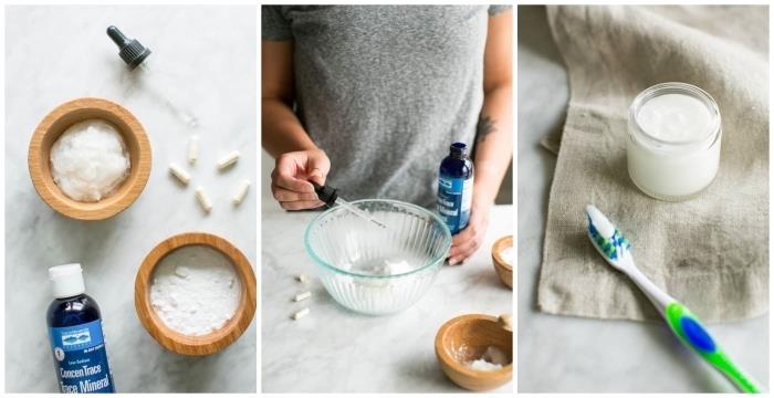 Remineralizuojanti dantų pasta su kokosų aliejumi, soda, praturtinta probiotikais