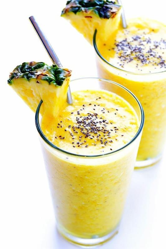 recept za tropski smoothie na osnovi ananasa
