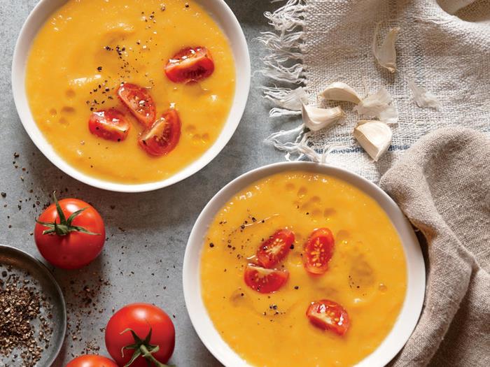 recept za rumeno paradižnikovo juho, hladno rumeno juho gazpacho