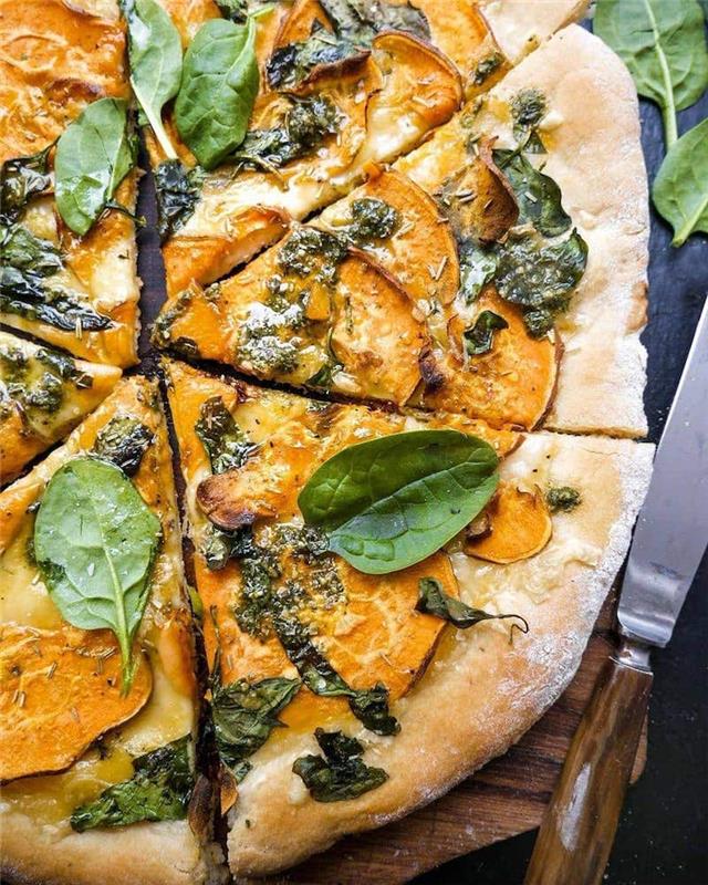 pizza yapmak için hızlı pişmiş tatlı patates tarifi