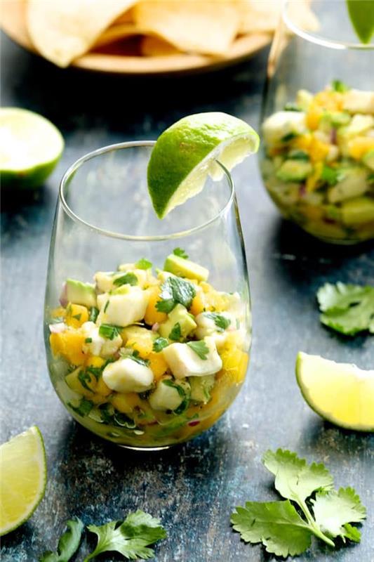 recept seviche mango avokado ideja verrines enostaven aperitiv