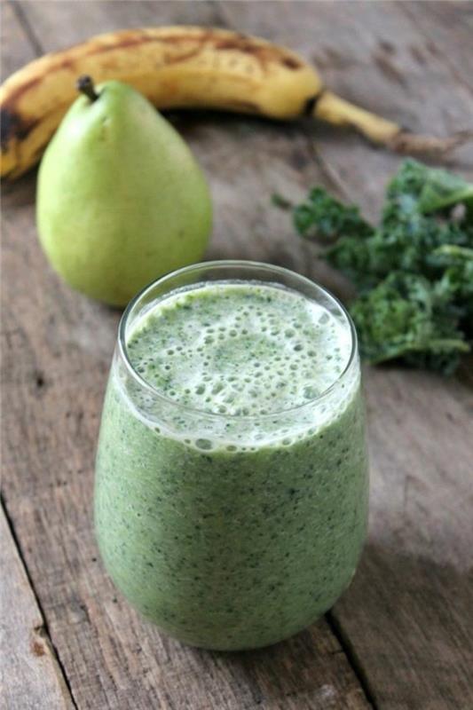 recept za kale-smoohie-green-smoohie na osnovi banan in hrušk