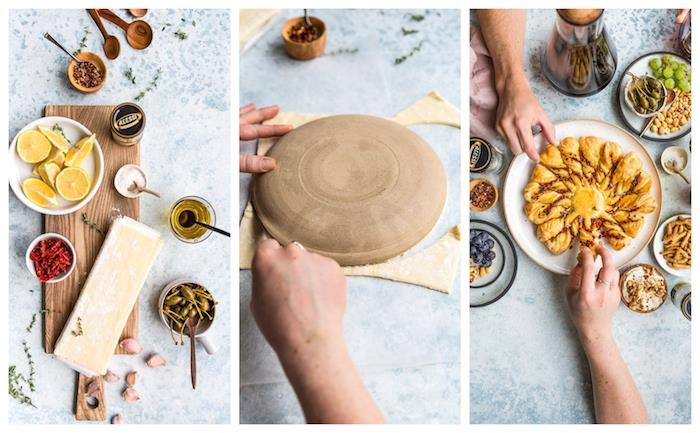 Kendinizi yapmak için katmanlı bir güneş örneği, büküm ışınları yapma tekniği, lezzetli güneş turtası, kurutulmuş domates tapenade