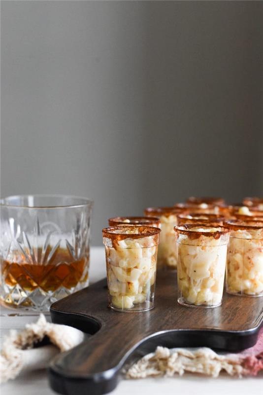 recept verrine apero gratin testenine makaroni in sir enostaven in izviren recept