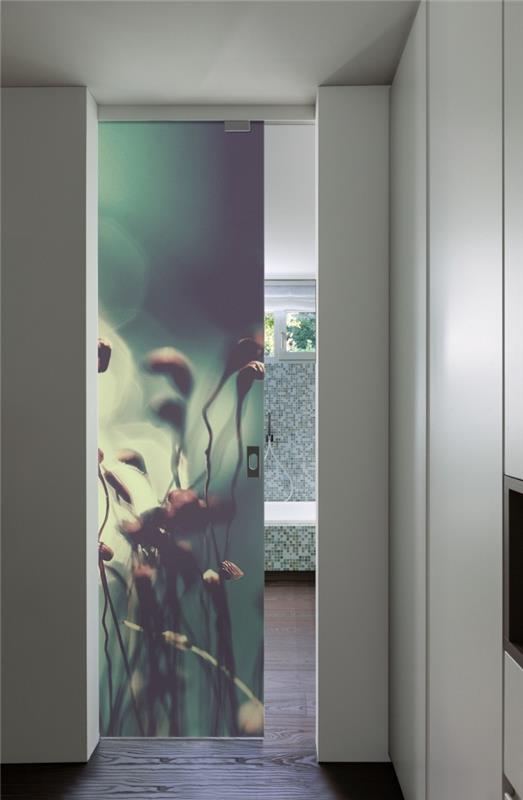 originalna notranja obloga za vrata z ozadjem 3d efekta za kopalnico z naravo in zen