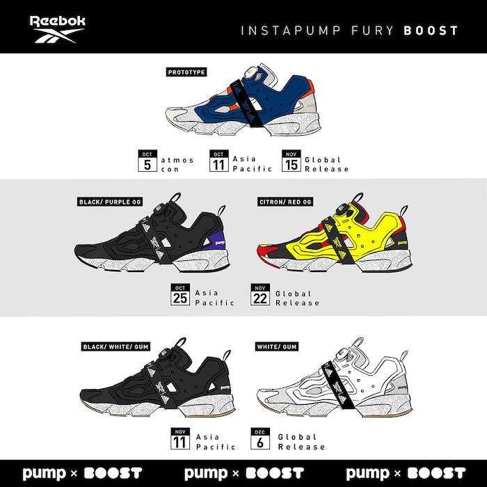 Reebok ve Adidas, Instapump Fury Boost ayakkabısını üç paket ve beş renkte sunuyor