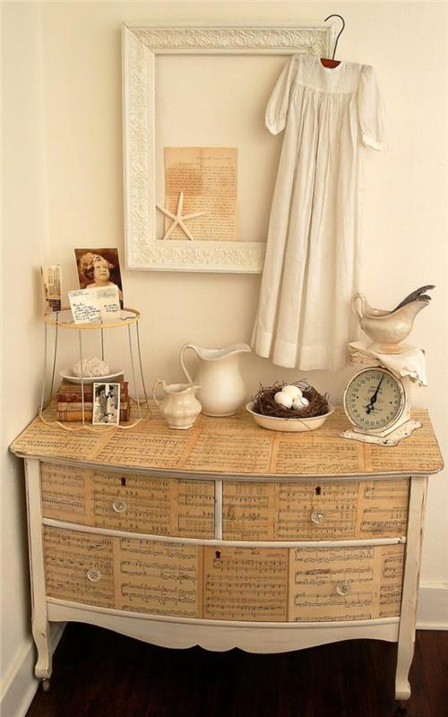 makeover-furniture-decoupage-with-music-notebook