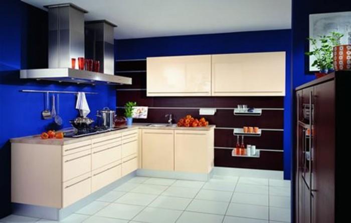 Mutfağınızı koyu mavi-ahşap-mutfak-mobilya-modern-mutfakta yeniden boyayın