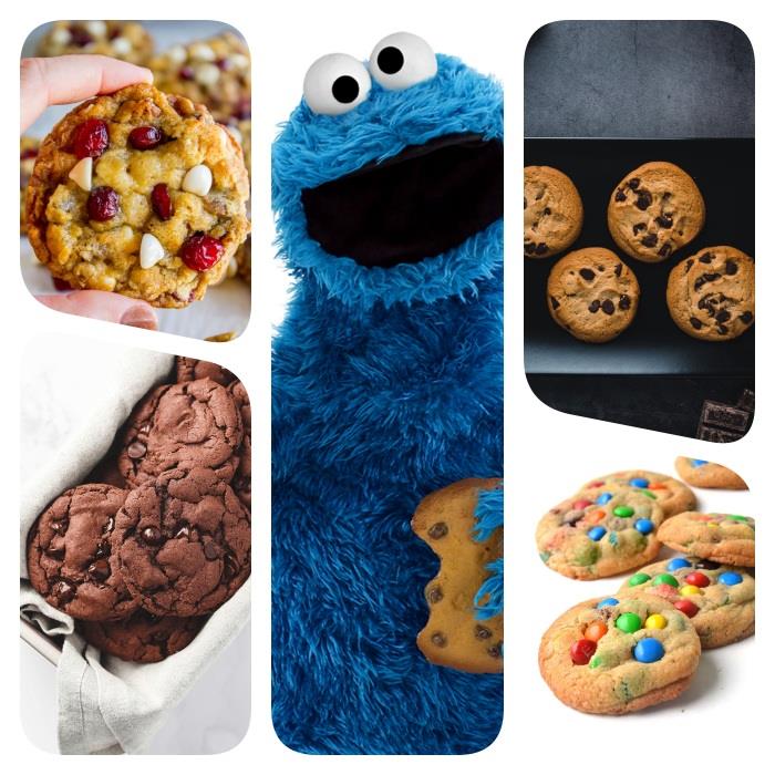 Come fare i biscotti in casa, giocattolo plišasti Elmo, biscotti al cioccolato, gocce di cioccolato