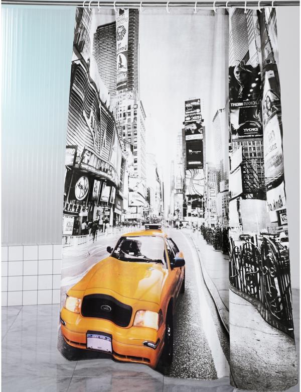 duş perdesi-orijinal-yaratıcı-fikir-new-york-taksi-sarı