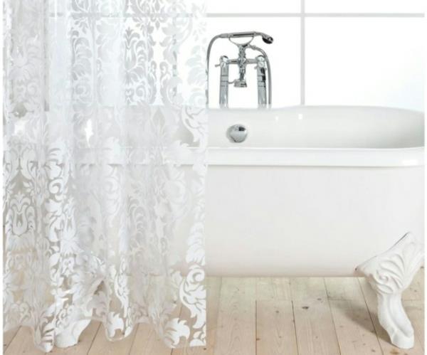 banyo dekoru için taklit-dantel-duş-perdeleri