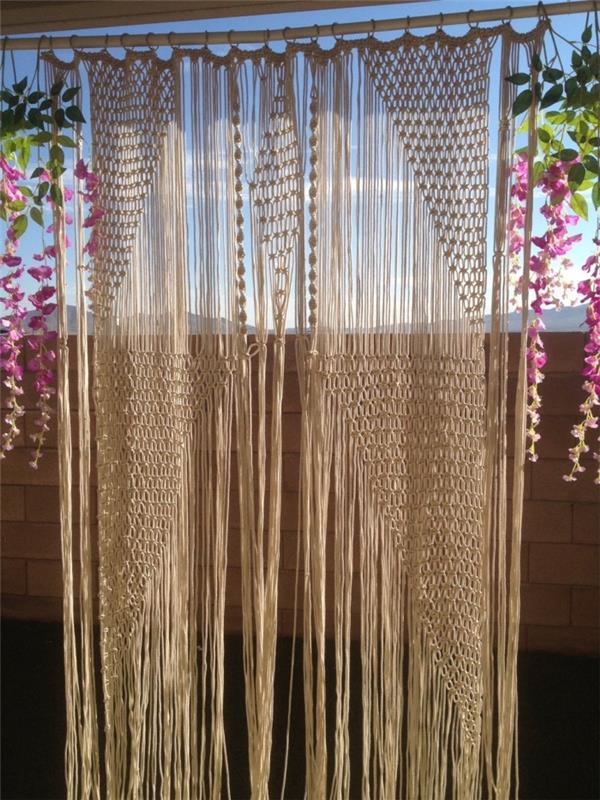 kako okrasiti svoj balkon ali vrt z diy macrame zaveso, preprostim vzorcem zaves iz vozlov macrame