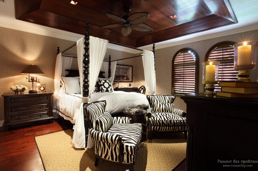 Afrika kulübe şeklinde yatak odası