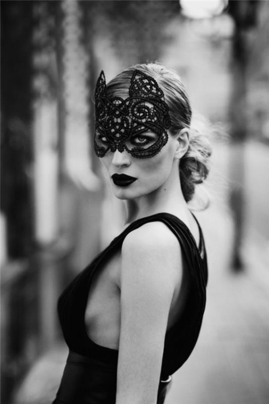 črno-bele-foto-karnevalske-maske-maturantska obleka