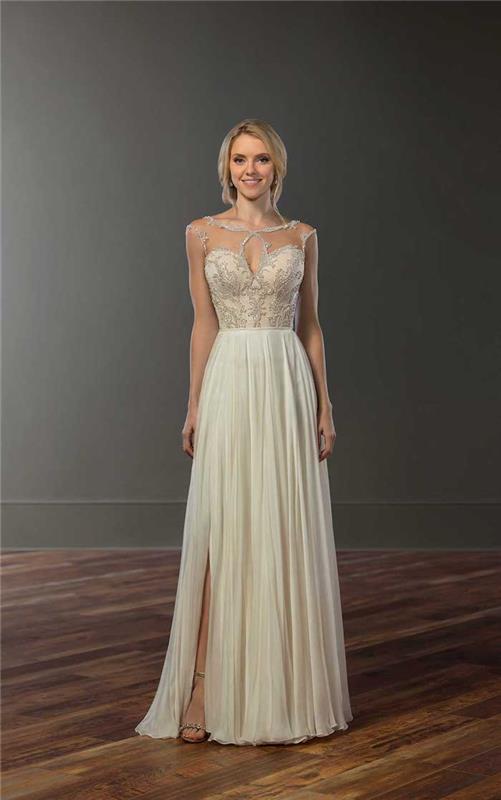 Žiemos ar pavasario vestuvinė suknelė romantiška bohemiška prašmatni ilga pelėdos vestuvinė suknelė