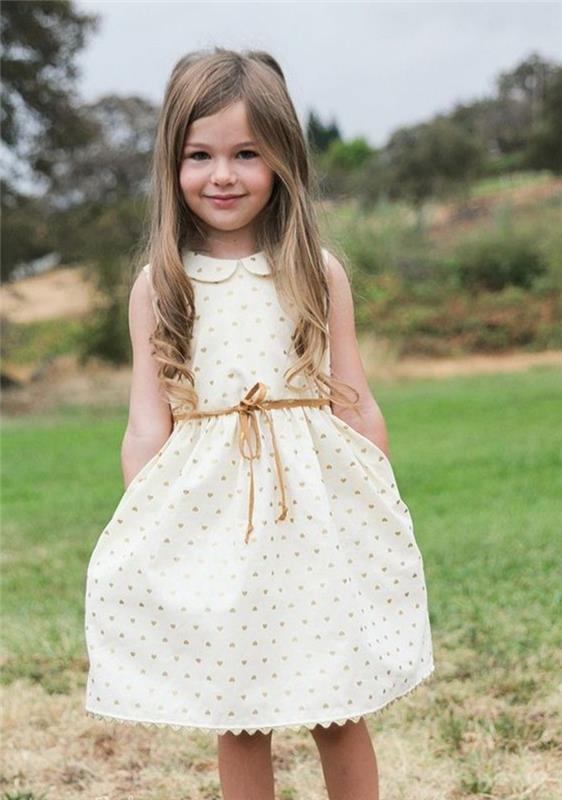 elbise-kız-dört yaşındaki-beyaz-elbise-flört-kız-elbisesi