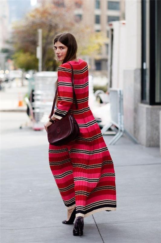 hipi-elegantna-obleka-boho-nagubana obleka