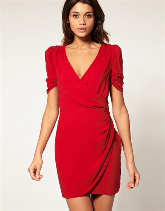 şal-elbise-kırmızı-kolları-örtü efekti-sıkı-yeniden boyutlandırılmış
